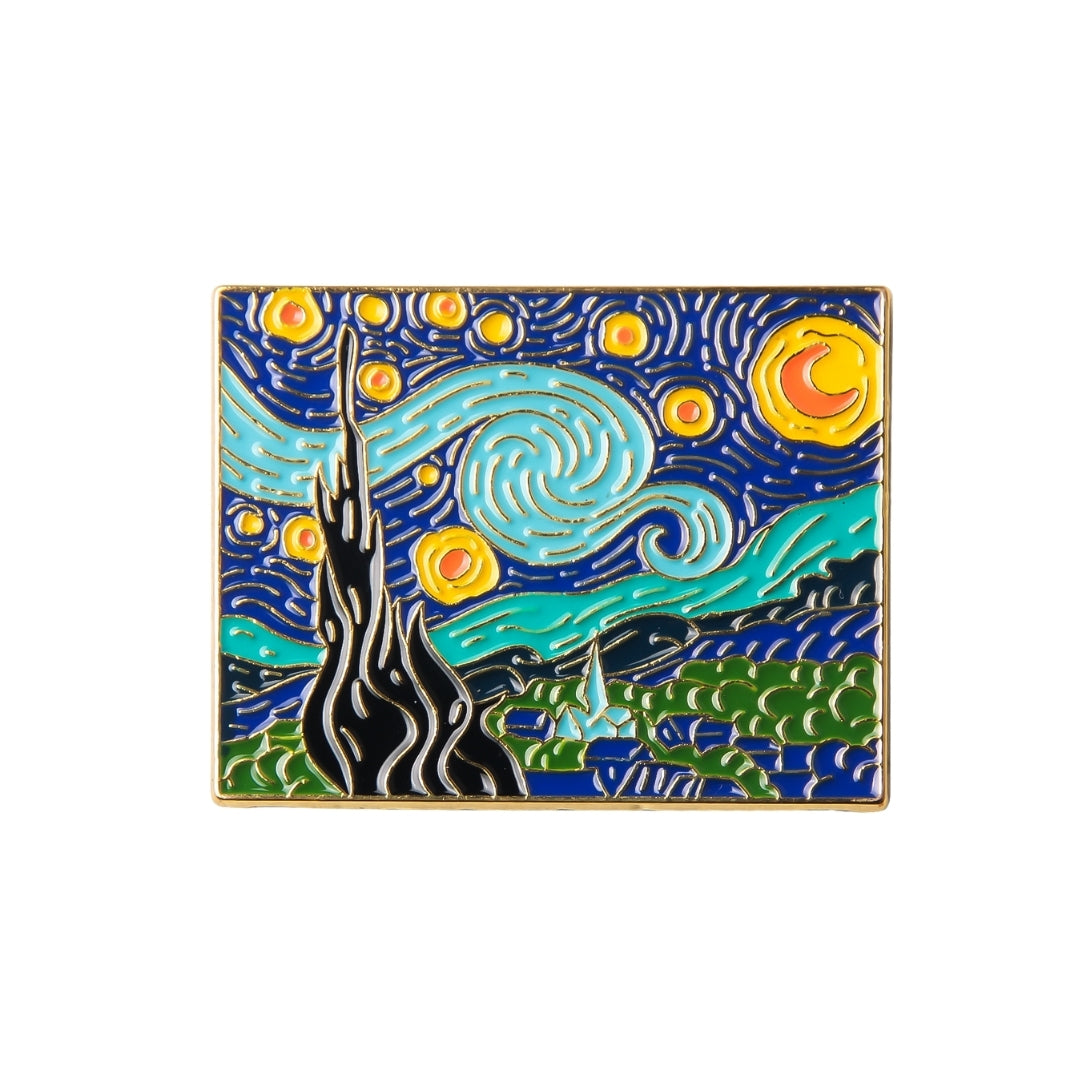 Broche / Pin Cuadro Noche Estrellada - Vincent Van Gogh