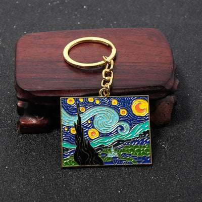 Llavero Cuadro La Noche Estrellada De Vincent Van Gogh