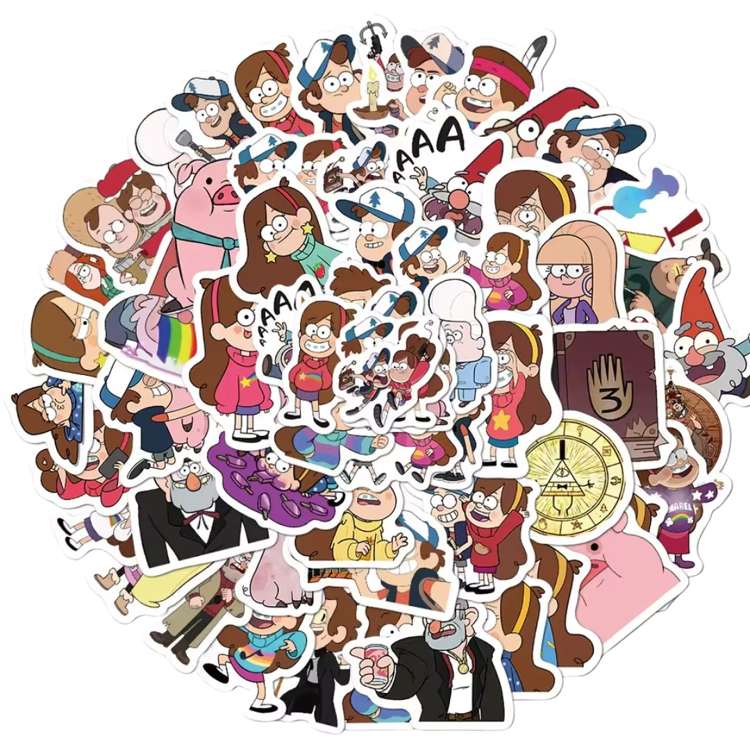 Sticker Variado Gravity Falls 50 Unidades - Gravity Falls