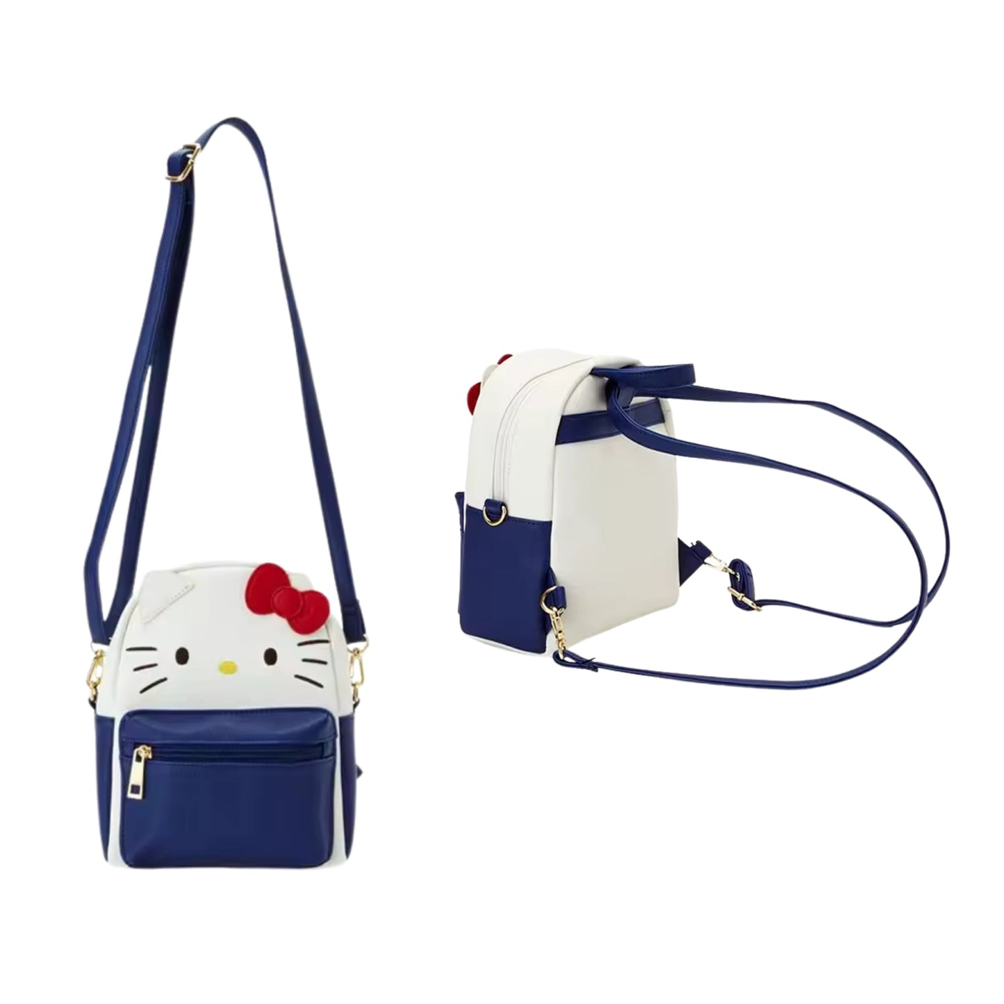 Bandolera Mochila Hello Kitty Tipo Cuero - Sanrio