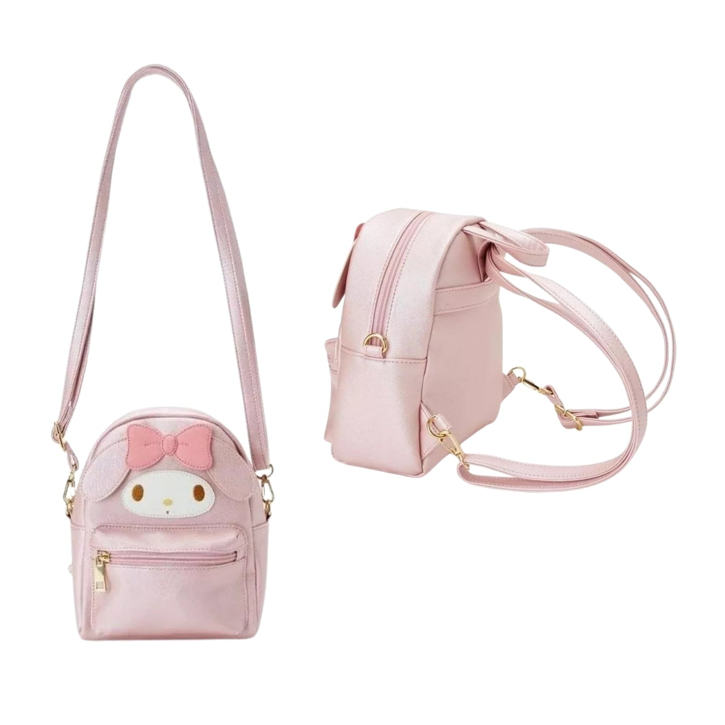 Bandolera Mochila My Melody Tipo Cuero - Sanrio