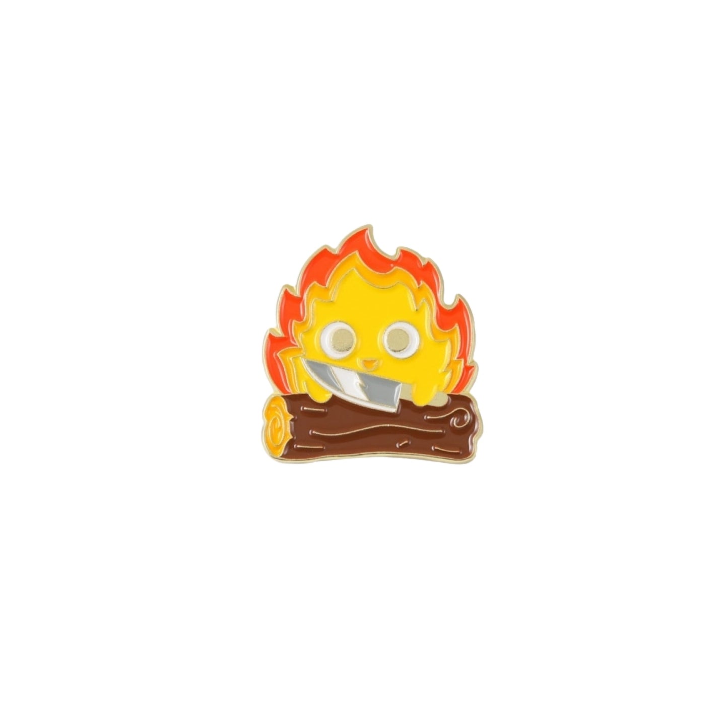 Broche / Pin Calcifer Con Cuchillo - Castillo Ambulante