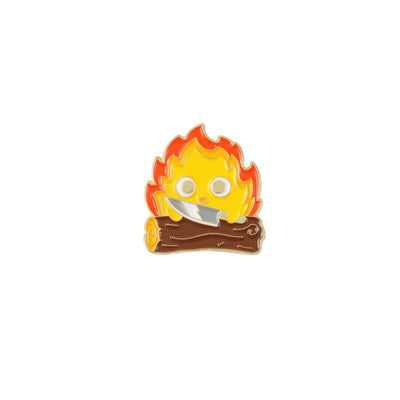 Broche / Pin Calcifer Con Cuchillo - Castillo Ambulante