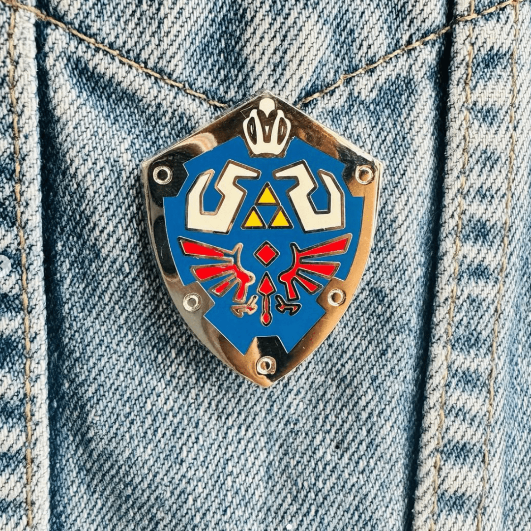Broche / Pin Escudo Hyliano Plata - The Legend Of Zelda