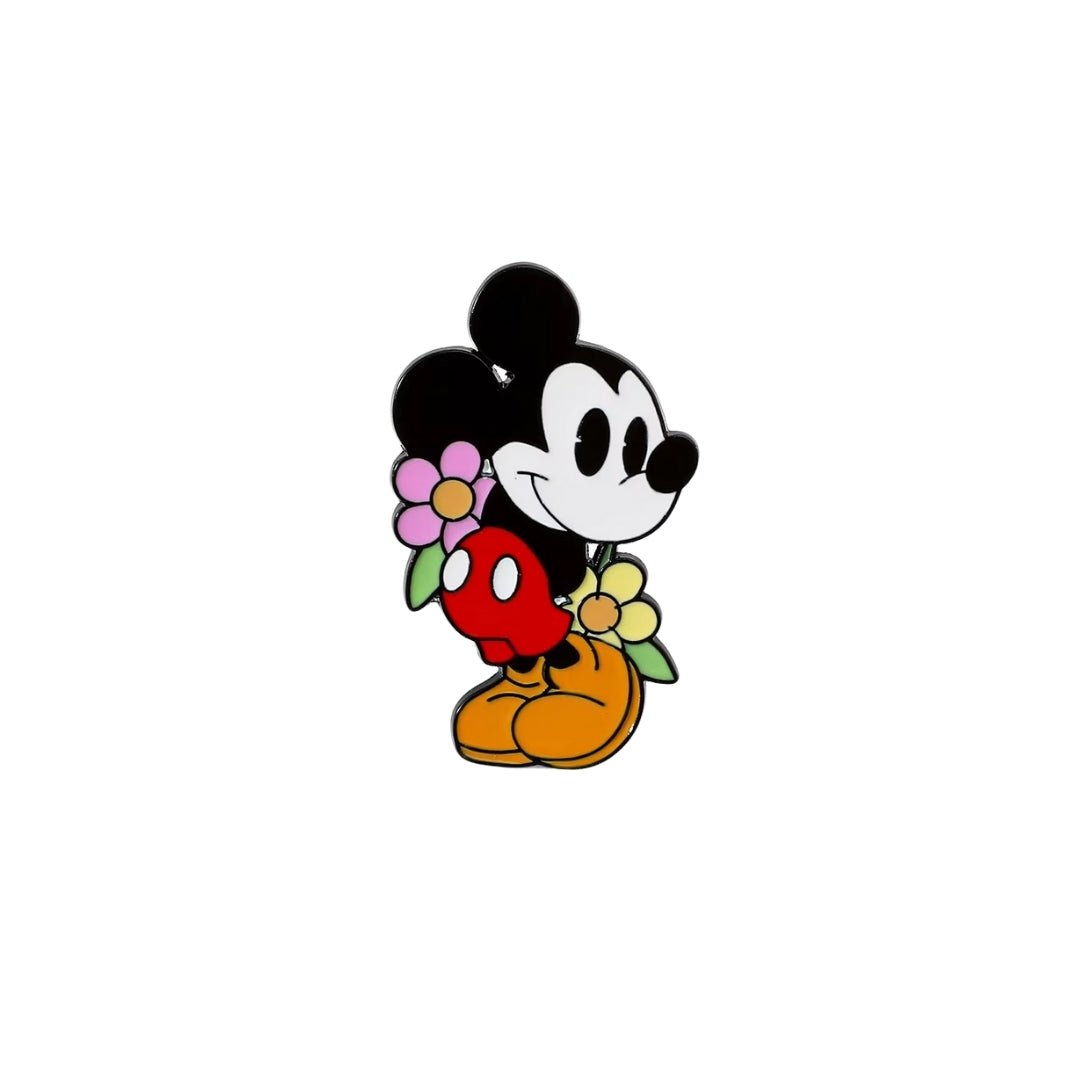 Broche / Pin Mickey Mouse Con Flores - Disney