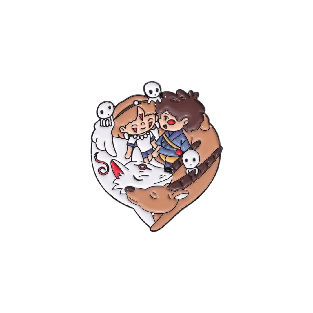 Broche / Pin San Y Ashitaka Princesa Mononoke - Studios Ghibli