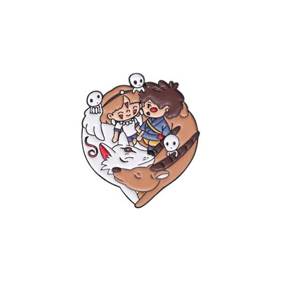 Broche / Pin San Y Ashitaka Princesa Mononoke - Studios Ghibli