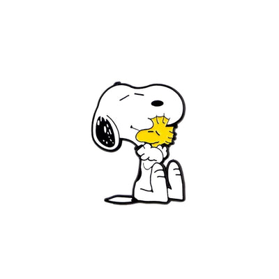 Broche / Pin Snoopy Abrazando A Woodstock (Sentado) - Peanuts