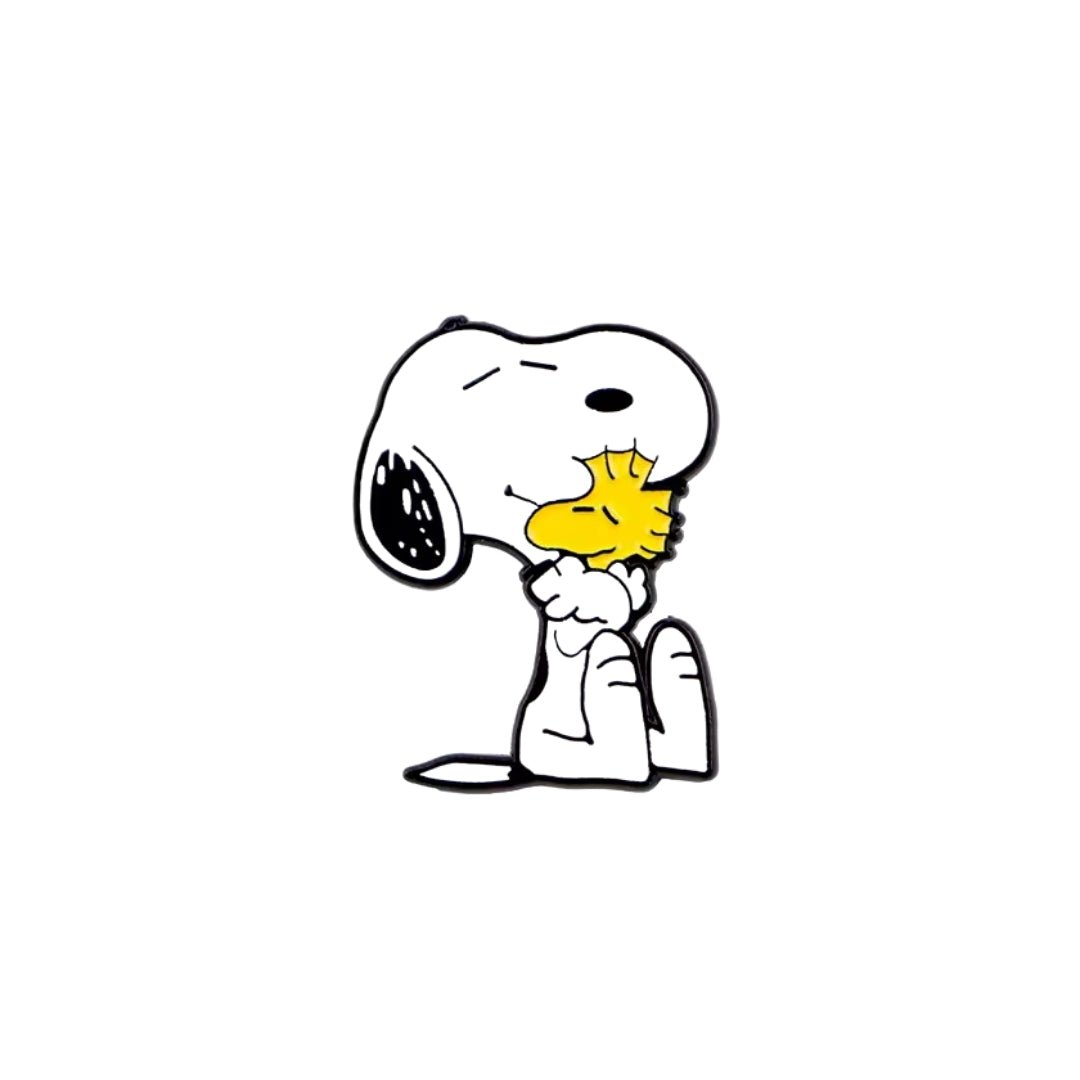 Broche / Pin Snoopy Abrazando A Woodstock (Sentado) - Peanuts