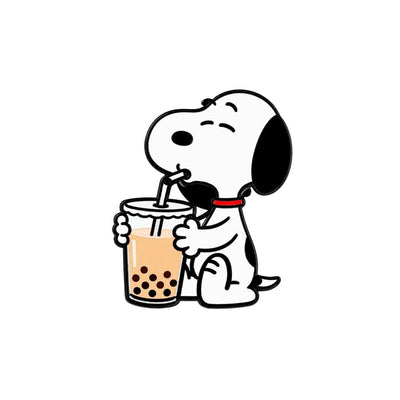 Broche / Pin Snoopy Con Bubble Tea - Peanuts