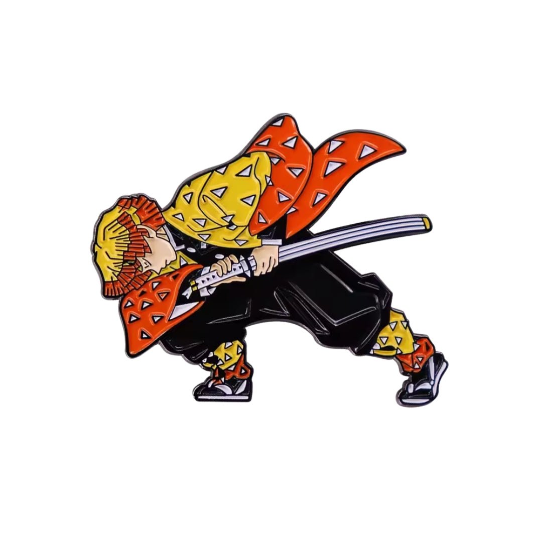 Broche / Pin Zenitsu En Pose Combate - Demon Slayer