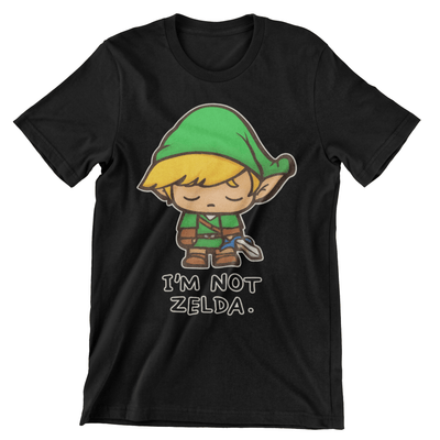 Camiseta I Am Not Zelda - The Legend Of Zelda (SE ELABORAN BAJO PEDIDO)