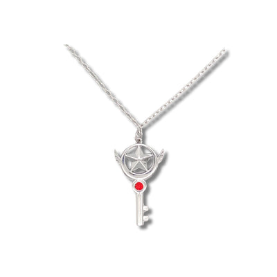 Collar Llave Estrella Con Cadena De Acero - Sakura Card Captors