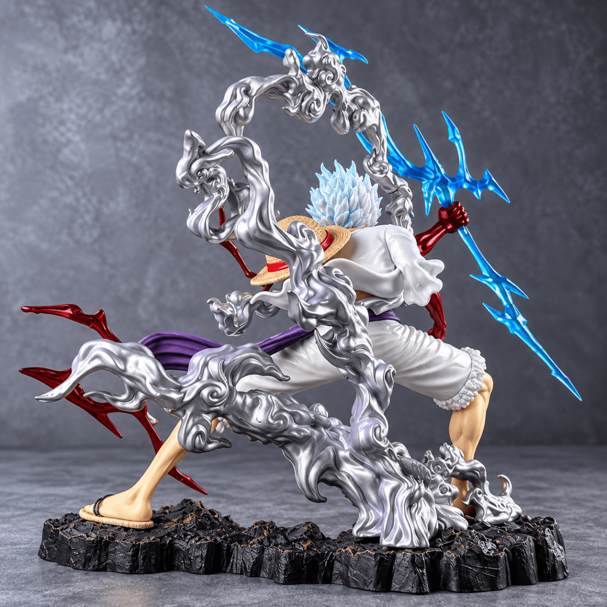 Figura Luffy Gear 5 Con Rayo (Mano Roja) - One Piece / REPLICA
