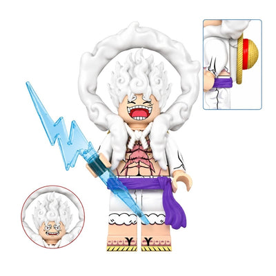 Figura Tipo Lego Luffy Gear 5 Con Rayo - One Piece / REPLICA