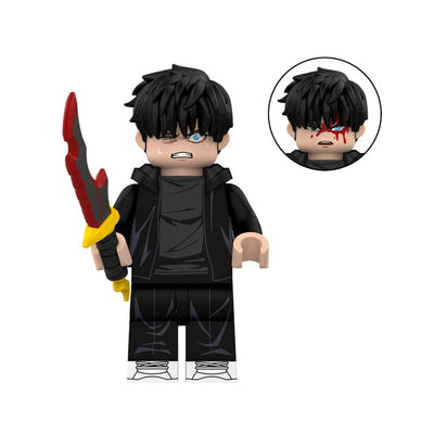 Figura Tipo Lego Sung Jinwoo Monarca De Las Sombras - Solo Leveling / REPLICA