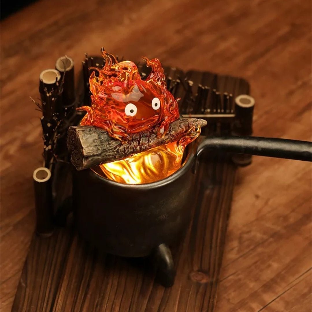 Lampara Calcifer En Caldero - El Castillo Ambulante
