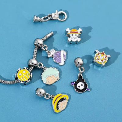 Pulsera Con Charms One Piece (Brook) Plateada - One Piece