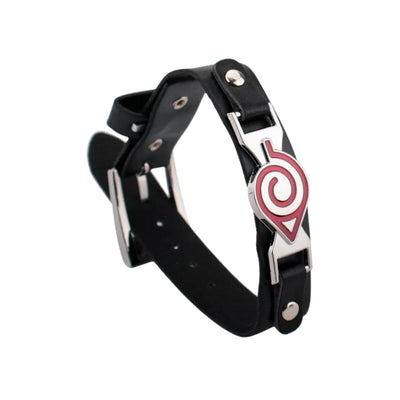 Pulsera Negra Konoha Roja - Naruto