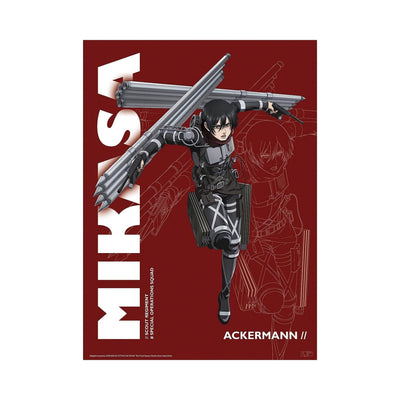 Set 2 Posters Mikasa Y Levi Ackerman Abysse - Attack On Titan