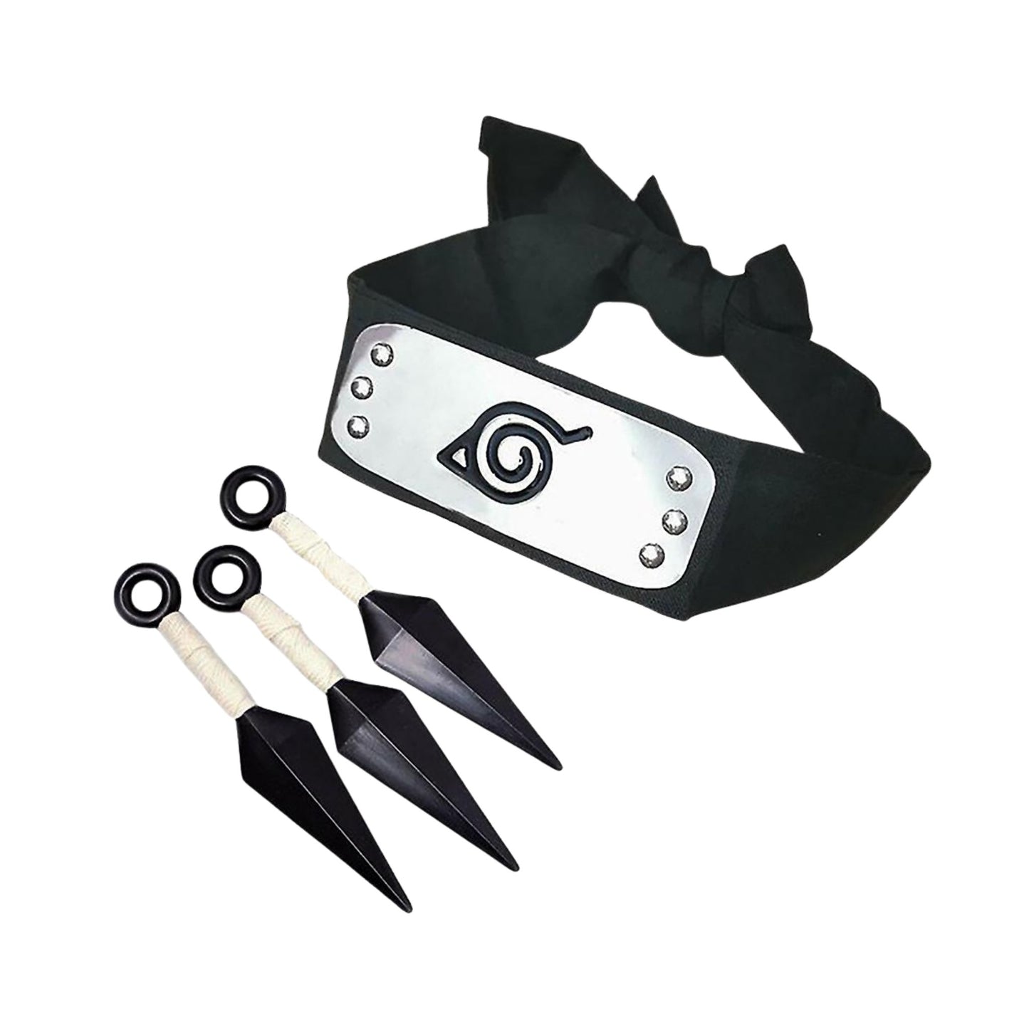 Set De Banda Aldea Konoha Y Kunai Blancas - Naruto