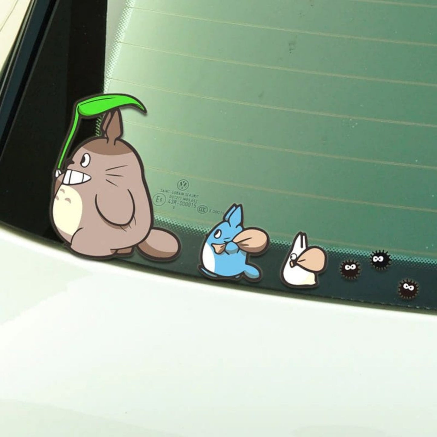 Sticker Para Carro Totoro Con Totoritos - Studio Ghibli