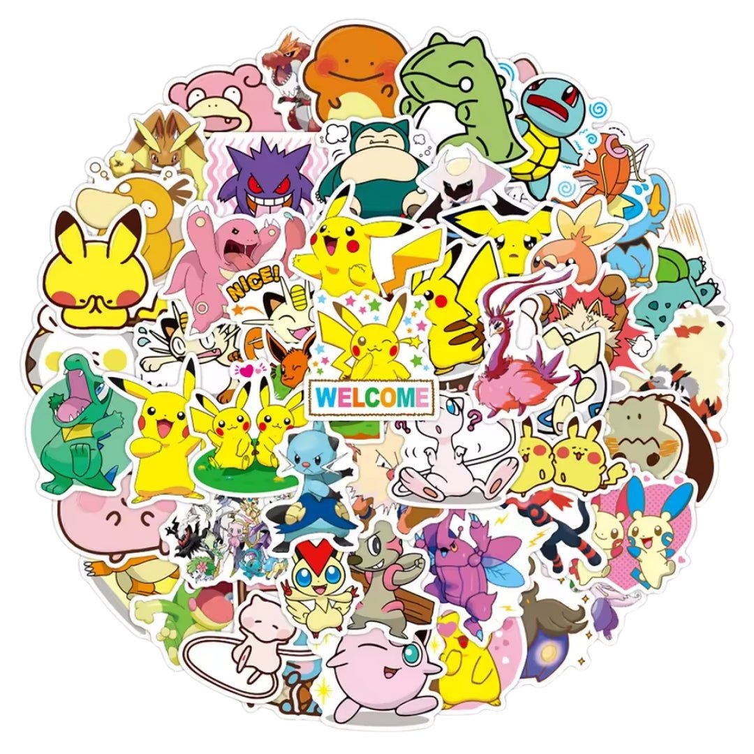 Sticker Variado Pokemon 50 Unidades - Pokemon