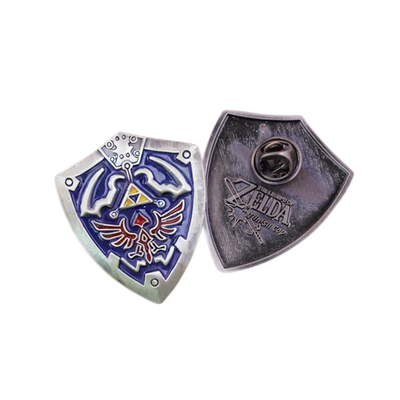 Broche / Pin Escudo Hyliano Plata #2 (Relieve) - The Legend Of Zelda