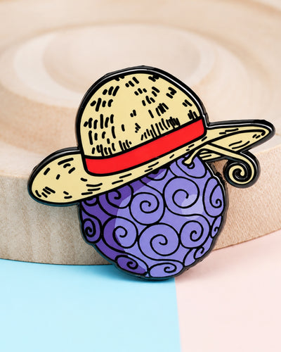 Broche / Pin Fruta Gomu Gomu Con Sombrero Luffy - One Piece