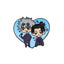 Broche / Pin Gojo Y Geto (Fondo Corazon) - Jujutsu Kaisen