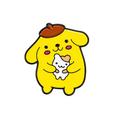 Broche / Pin Pompompurin Con Hamster - Sanrio