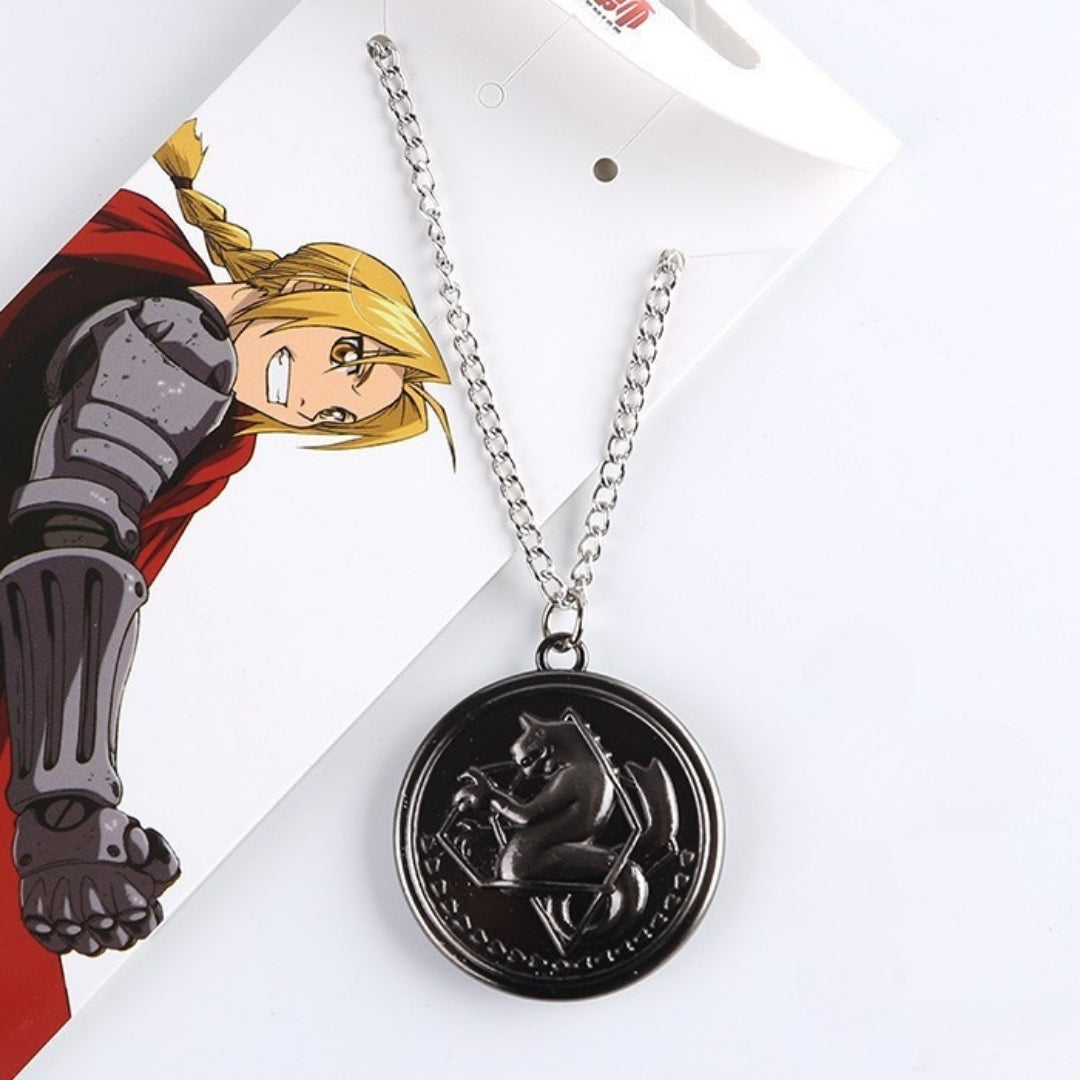 Collar Alquimista Estatal Cadena Acero - Fullmetal