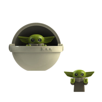 Figura Tipo Lego Grogu En Nave - Star Wars