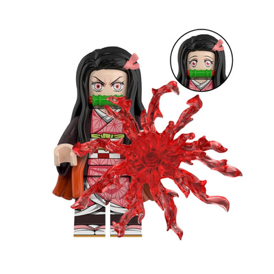 Figura Tipo Lego Nezuko Explosion De Sangre - Demon Slayer - Demon Slayer