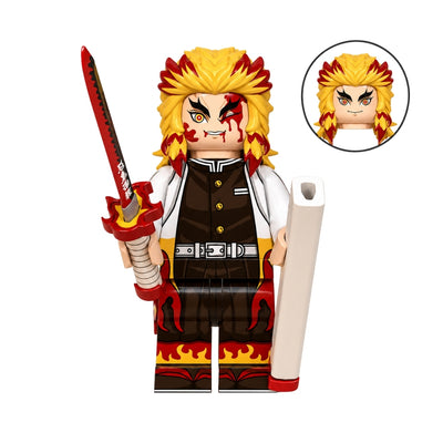 Figura Tipo Lego Rengoku - Demon Slayer
