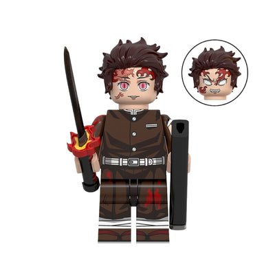 Figura Tipo Lego Tanjiro Forma Demonio - Demon Slayer