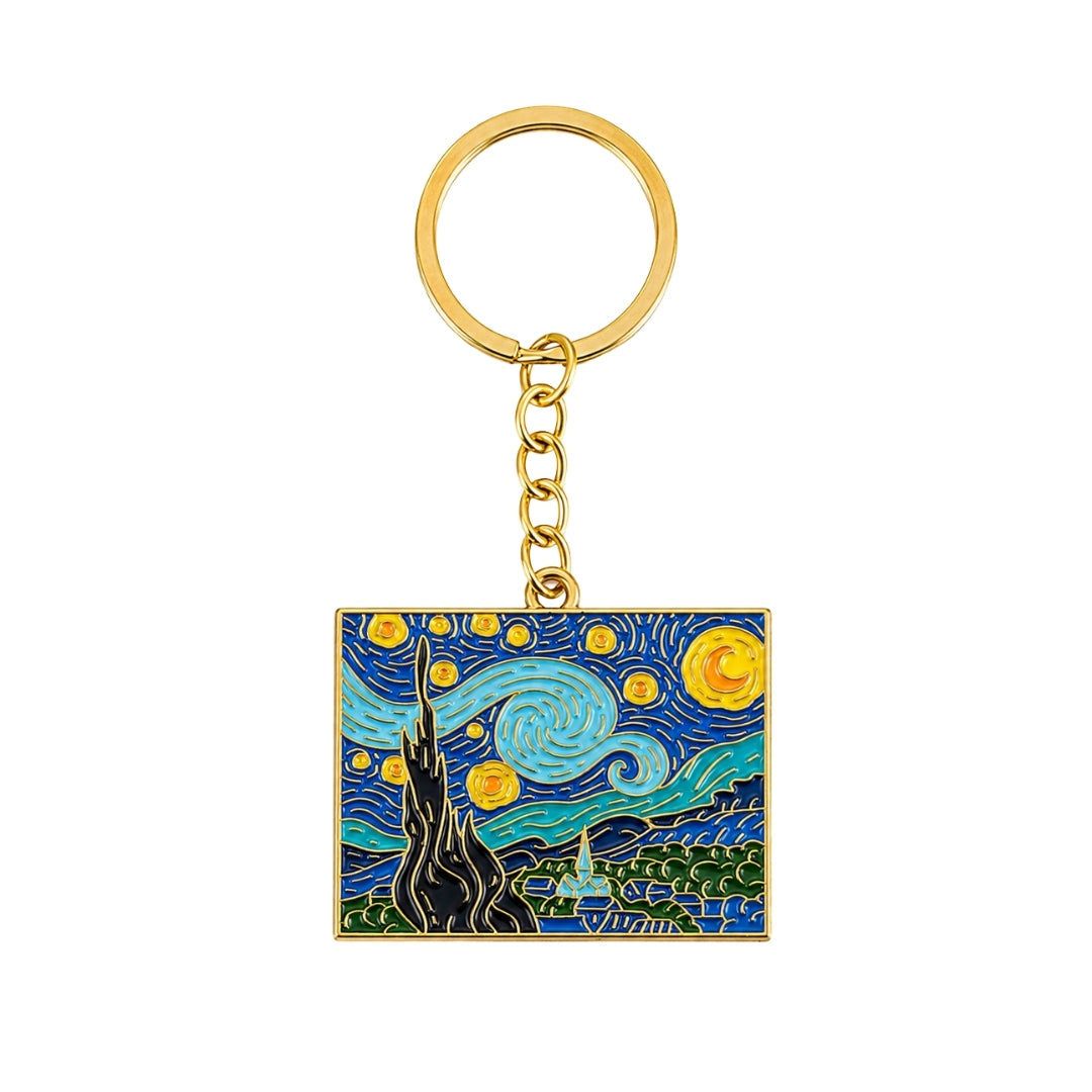Llavero Cuadro La Noche Estrellada De Vincent Van Gogh