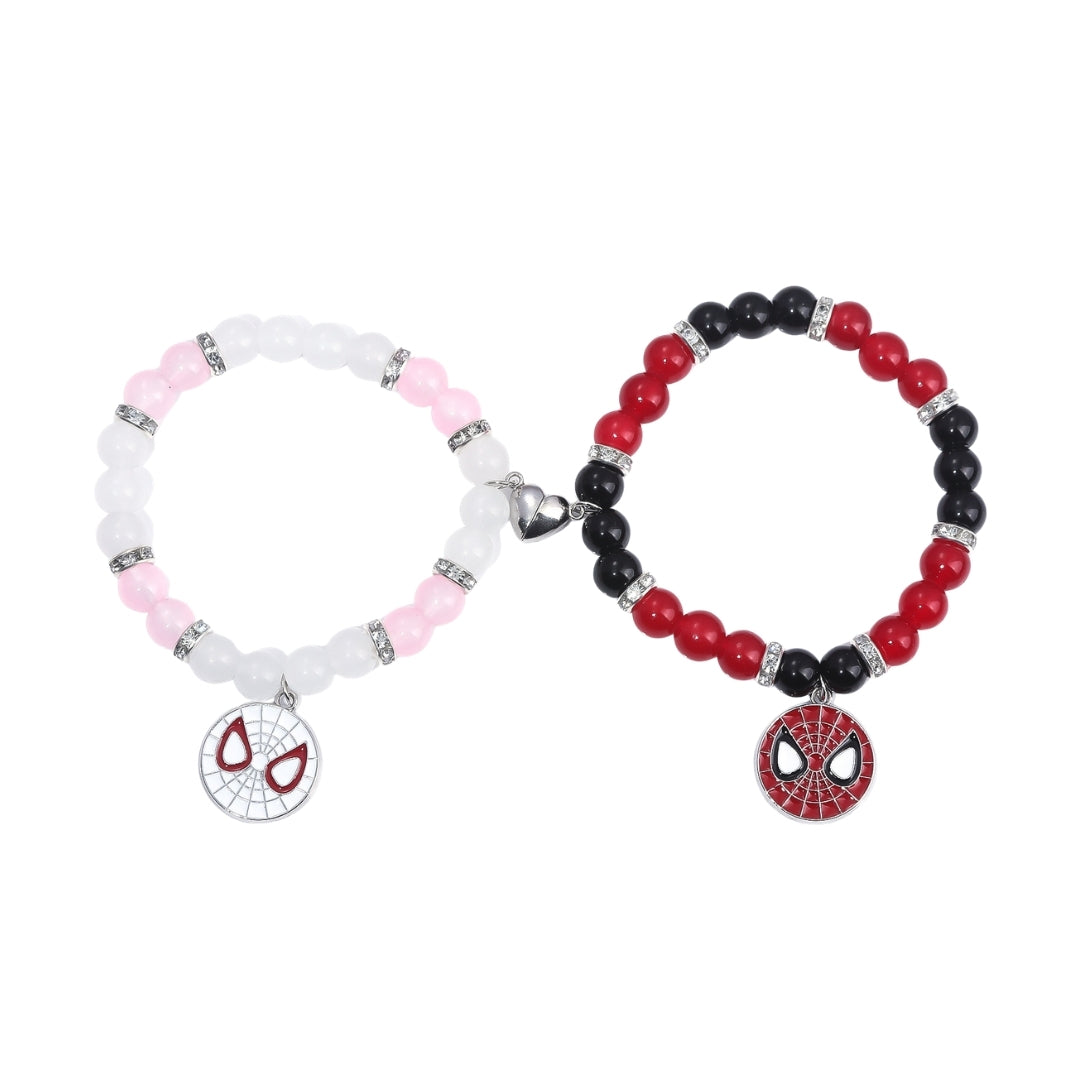 Set Pulseras Piedras Pareja Spiderman - Marvel