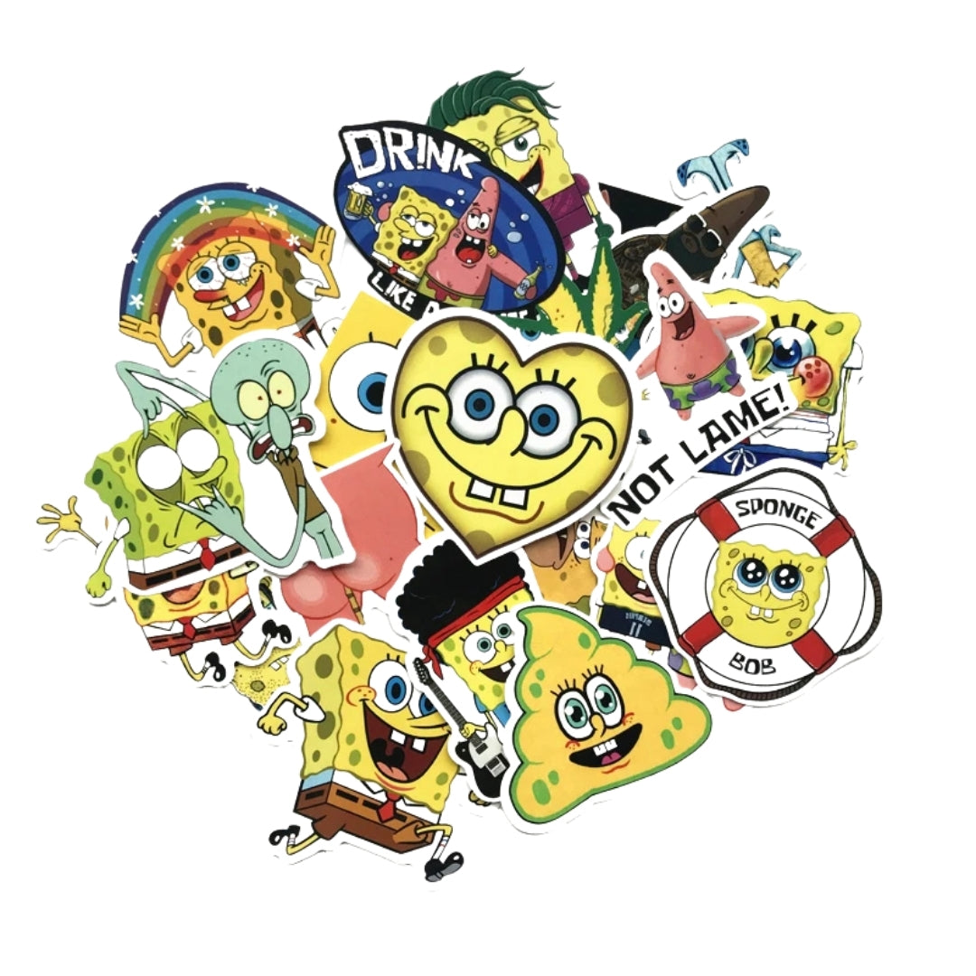 Sticker Variado Bob Esponja 22 Unidades - Bob Esponja