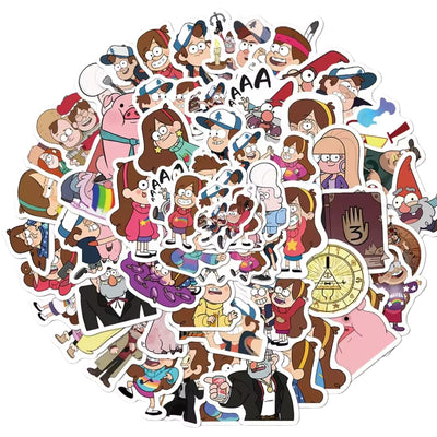 Sticker Variado Gravity Falls 50 Unidades - Gravity Falls