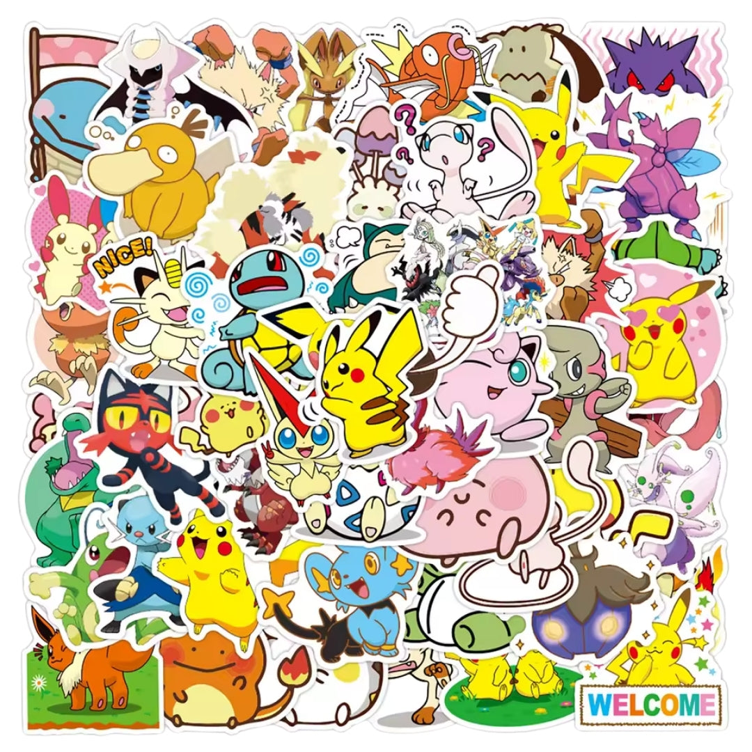 Sticker Variado Pokemon 50 Unidades - Pokemon
