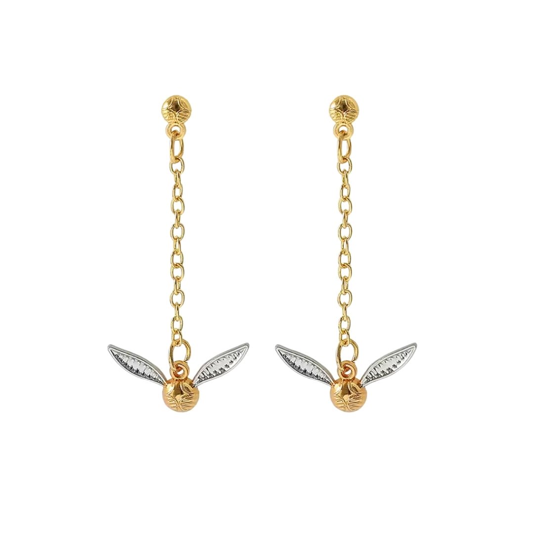 Aretes Colgantes Snitch Dorada - Harry Potter