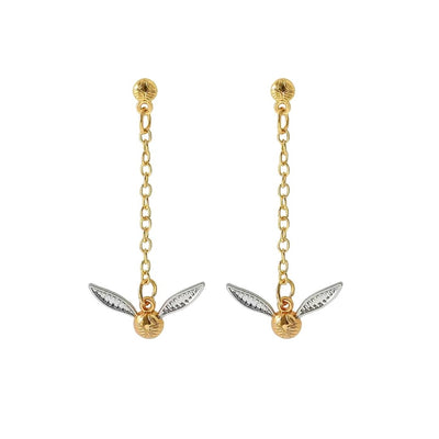 Aretes Colgantes Snitch Dorada - Harry Potter