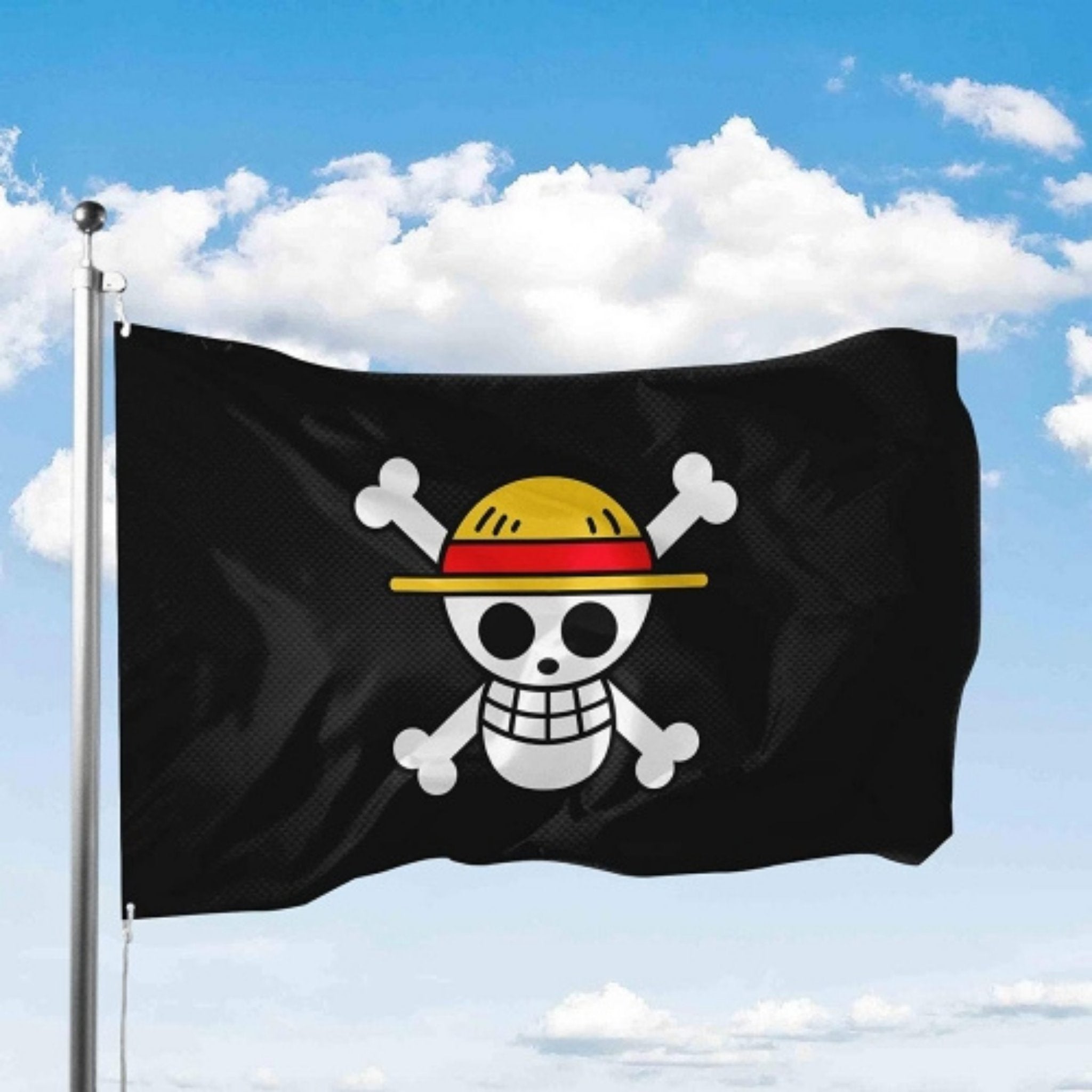 Bandera Calavera De Luffy 150x90 One Piece NIZE STORE bandera-calavera-de-luffy-150x90-one-piece-nize-store