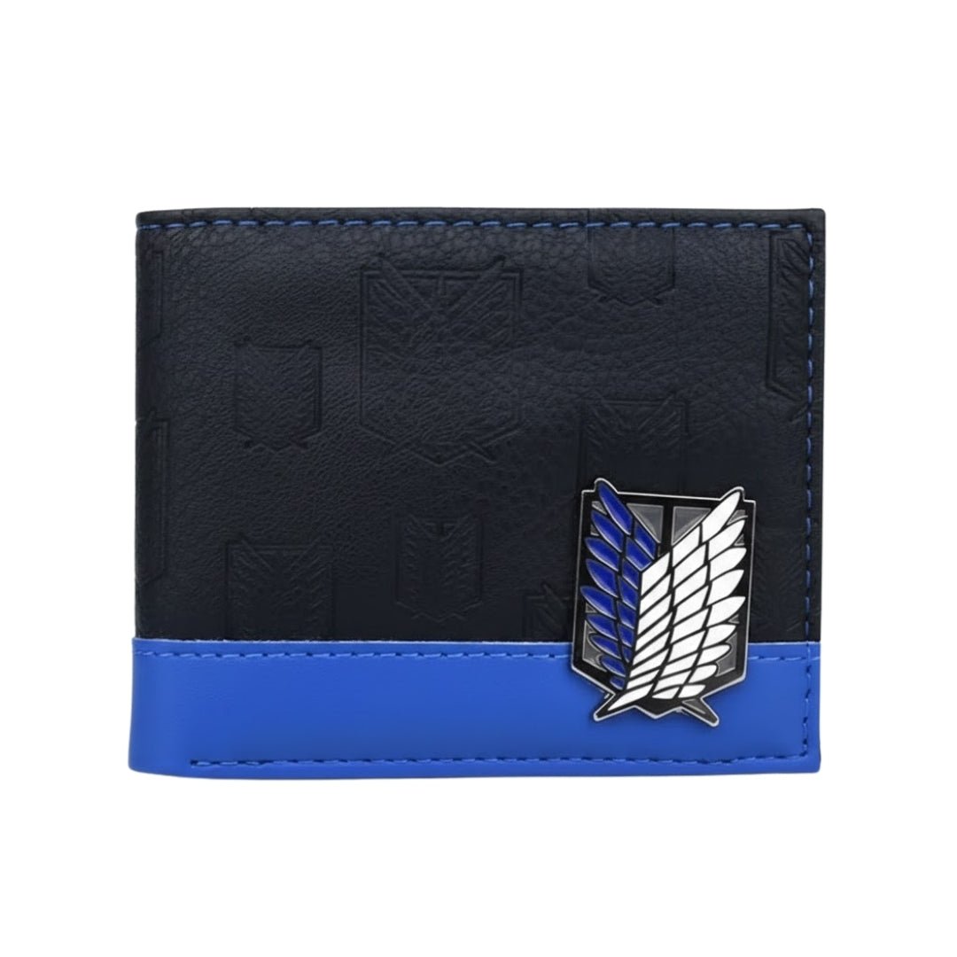 Billetera Alas De La Libertad Negro Con Azul - Attack On Titan