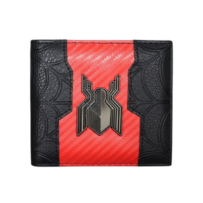 Billetera Spiderman Roja Al Centro Con Araña Negra - Spiderman