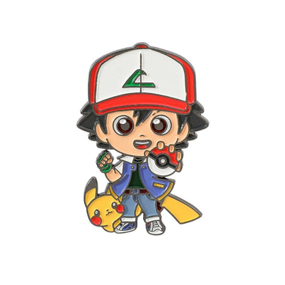 Broche / Pin Ash Chibi, Pikachu Y Pokebola - Pokemon