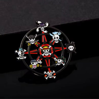 Broche / Pin Brujula Calaveras - One Piece