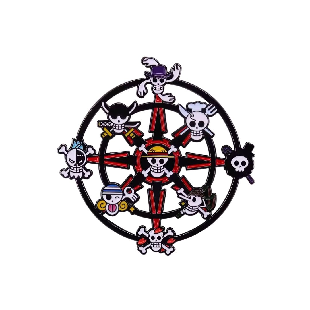 Broche / Pin Brujula Calaveras - One Piece