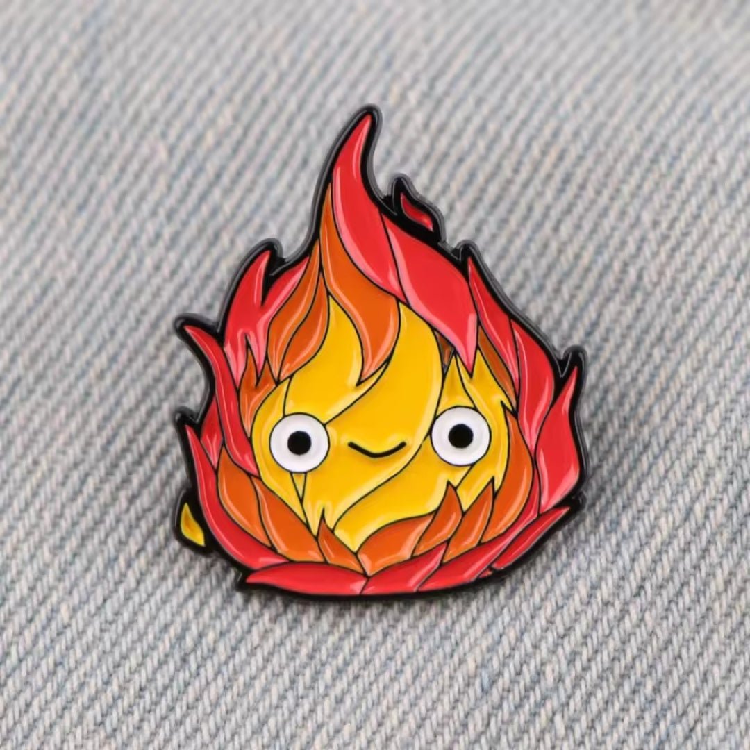 Broche / Pin Calcifer (Llamita) - Studios Ghibli
